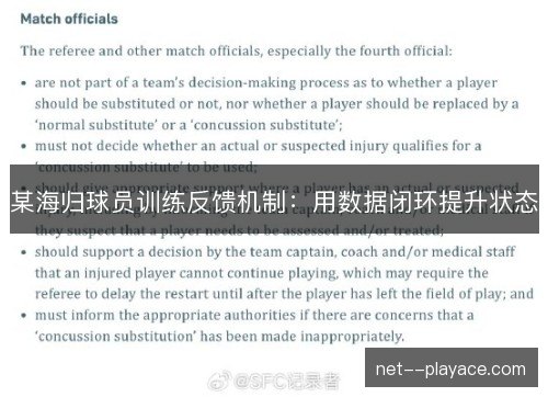 某海归球员训练反馈机制:用数据闭环提升状态 某海归球员训练反馈机制:用数据闭环提升状态
